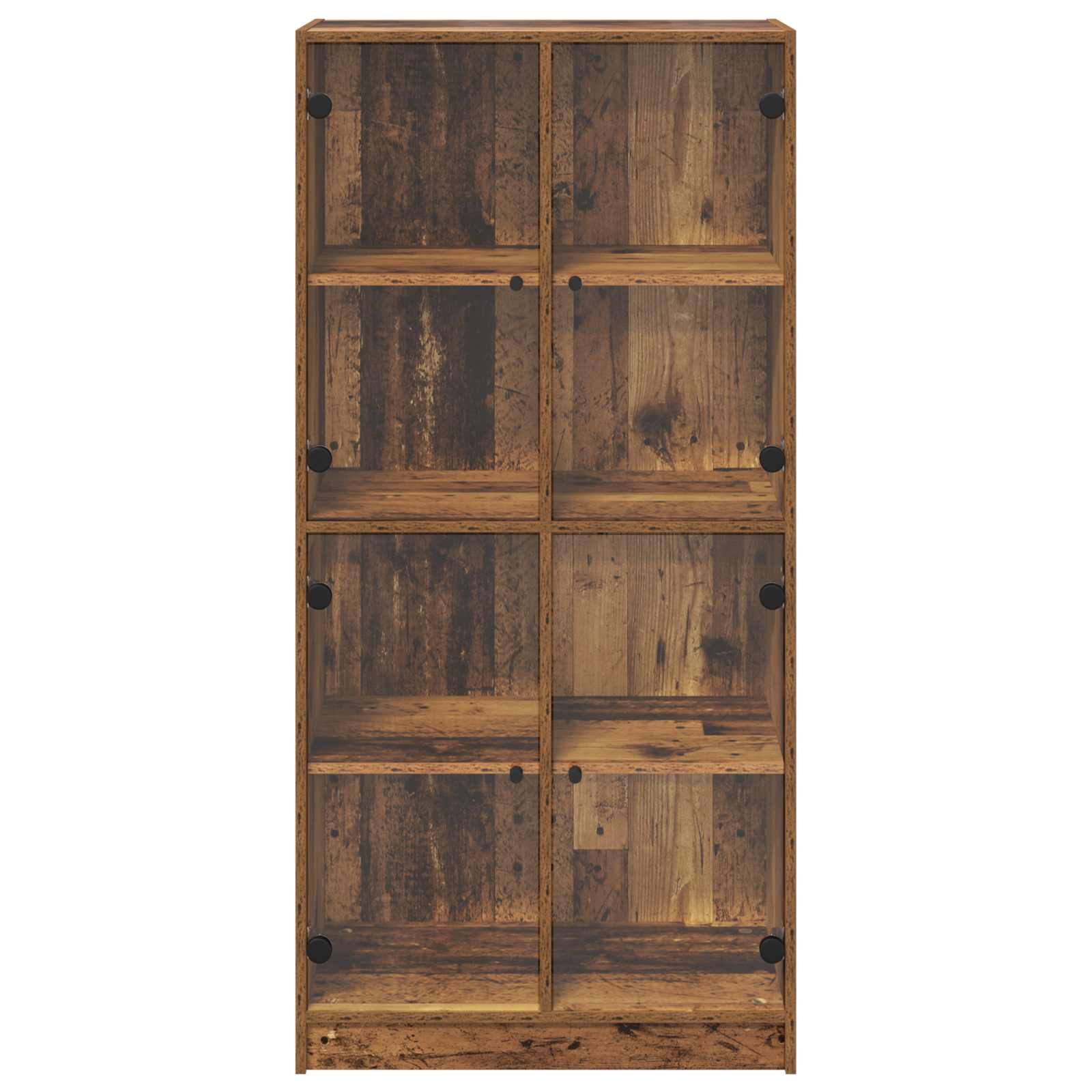 Bücherschrank mit Türen Weiß 136x37x142 cm Holzwerkstoff