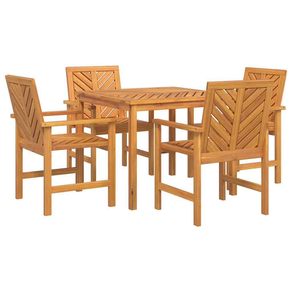 Garten Essgruppe 3 Stk. Braun Massivholz Akazie