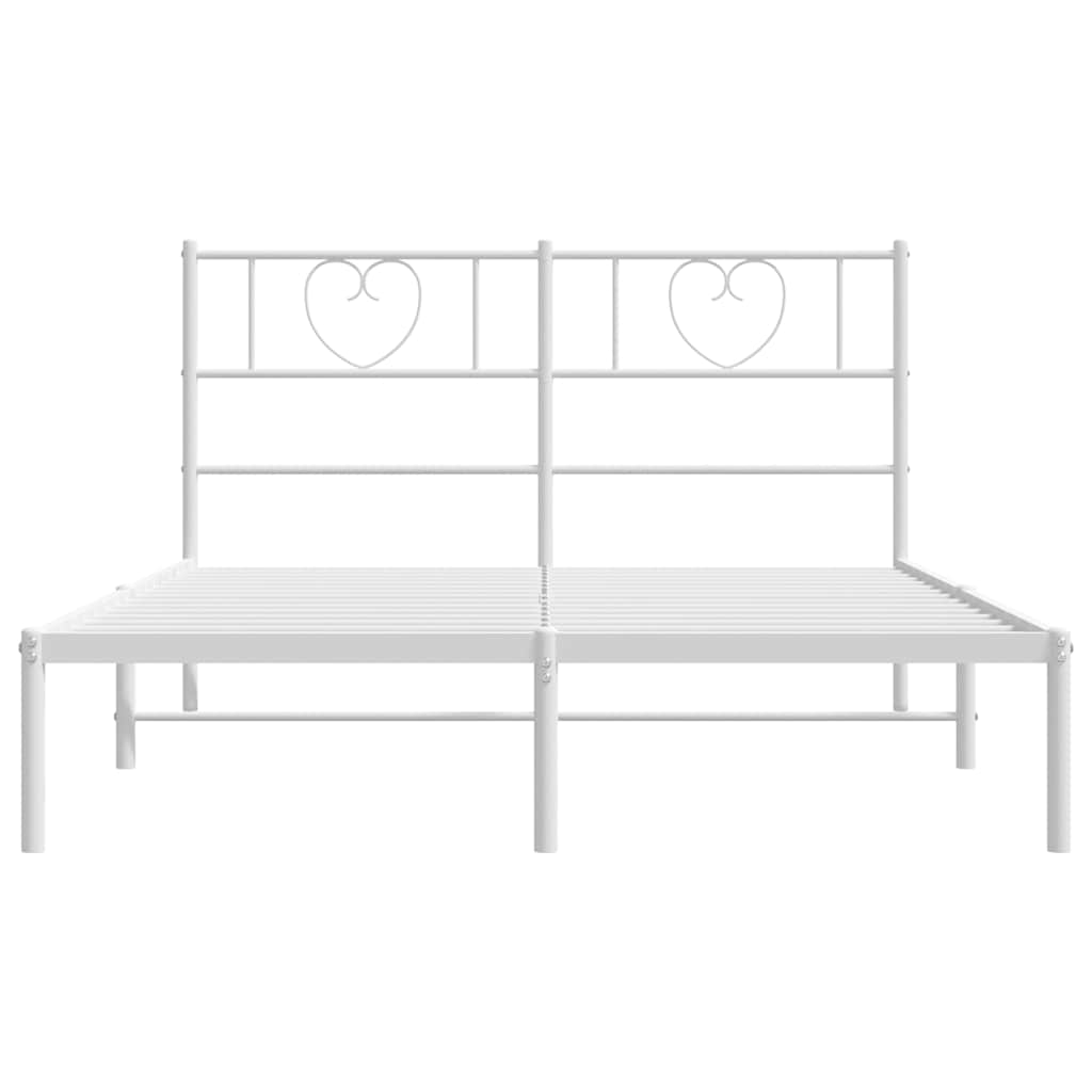 Bettgestell mit Kopfteil Metall Schwarz 100x190 cm