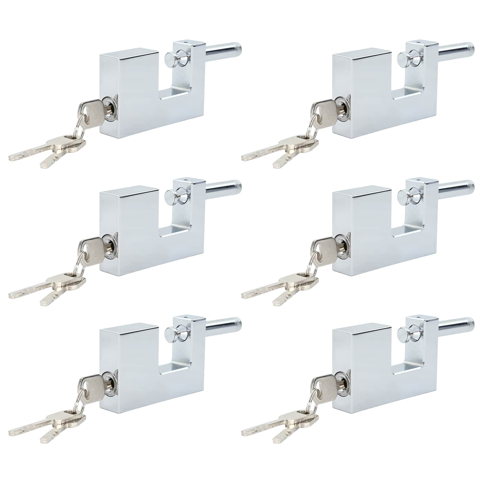 Vorhängeschloss 2 pcs Silber Stahl