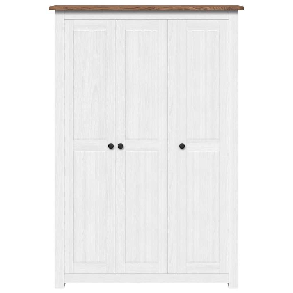 Kleiderschrank 3-Türig 118×50×171,5 cm Kiefer Panama Serie