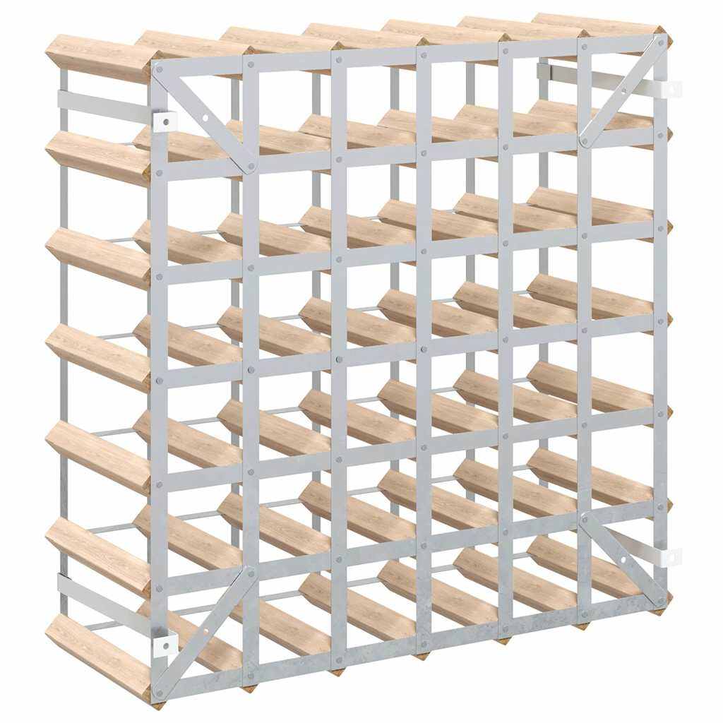 Weinregal für 42 Flaschen Braun Massivholz Kiefer