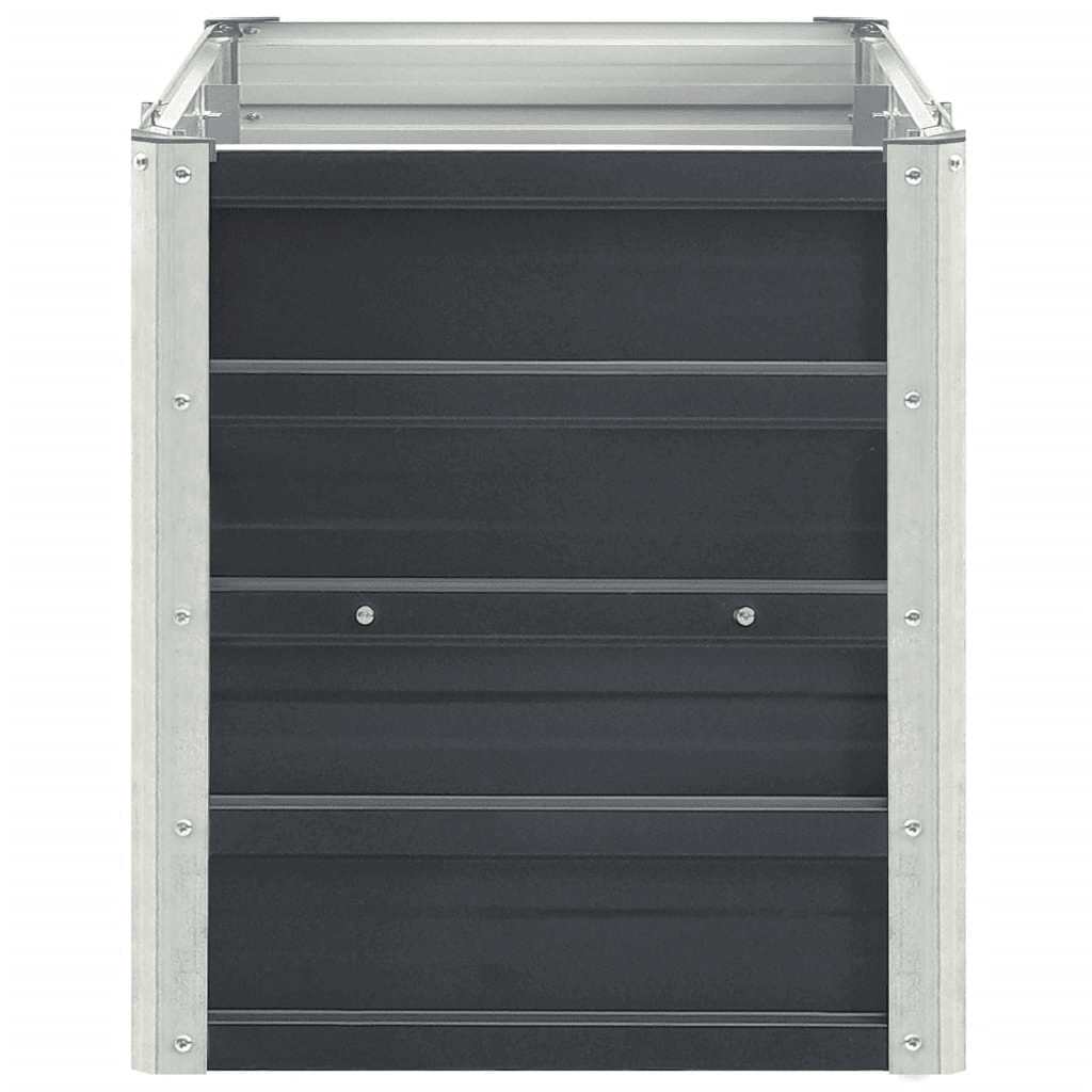 Hochbeet Anthrazit 160 x 80 x 77 cm Verzinkter Stahl