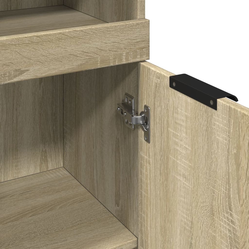 Badschrank Weiß 32x34x188,5 cm Holzwerkstoff