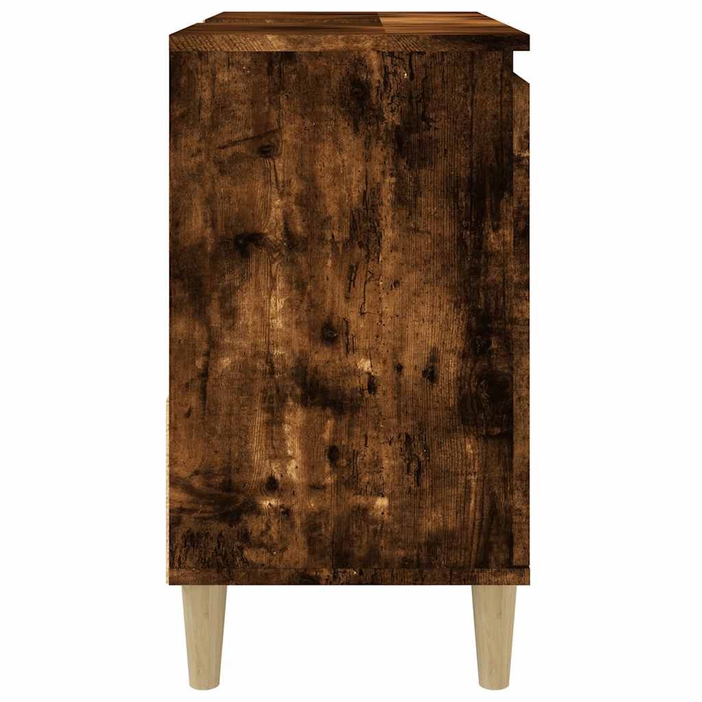 Badschrank Weiß 65x33x60 cm Holzwerkstoff