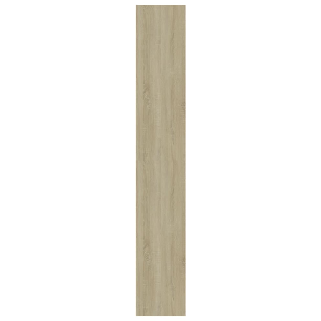 Bücherregal Schwarz Eichen-Optik 80x30x189 cm Holzwerkstoff
