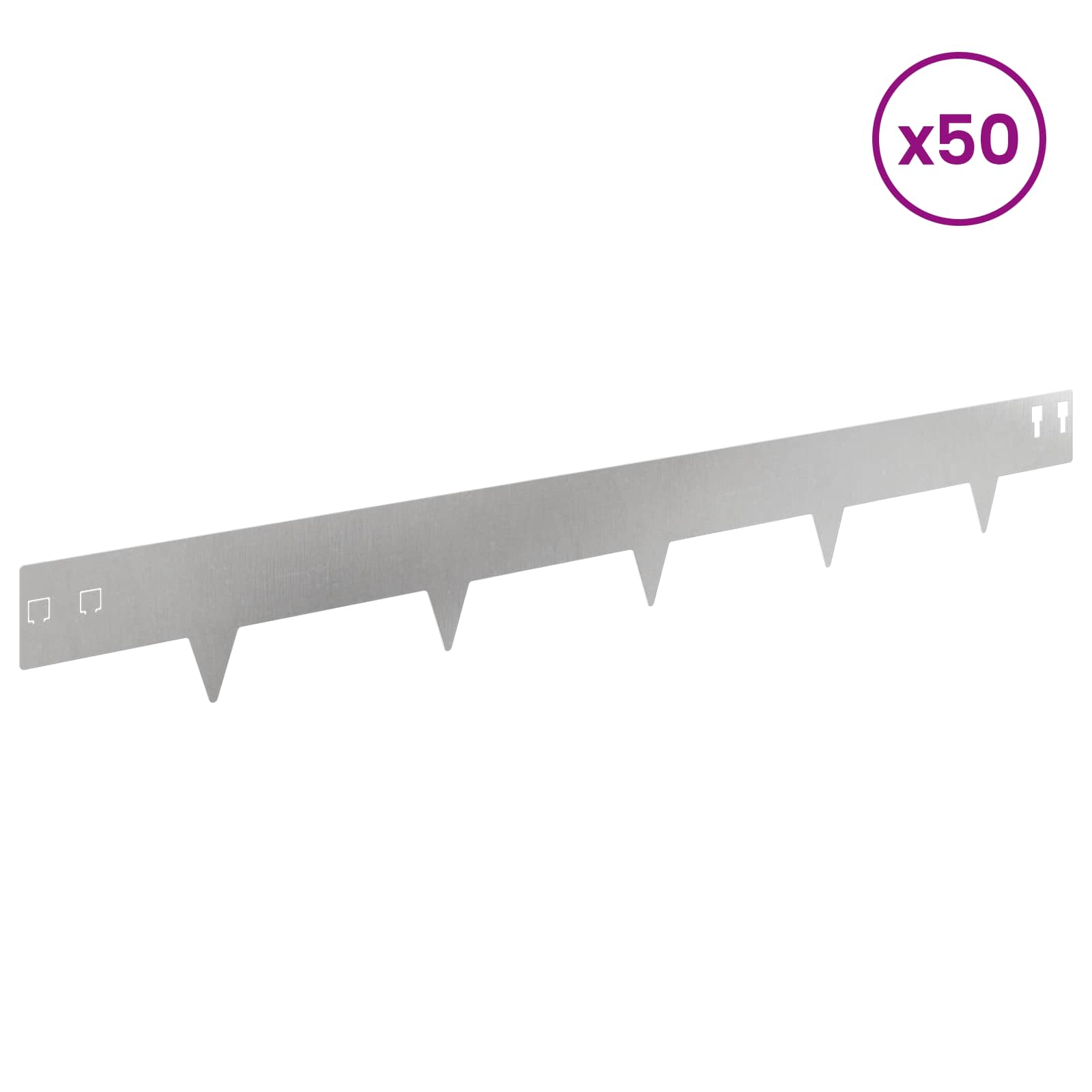 Raseneinfassung 10 pcs 100 x 12 cm Stahl Schwarz