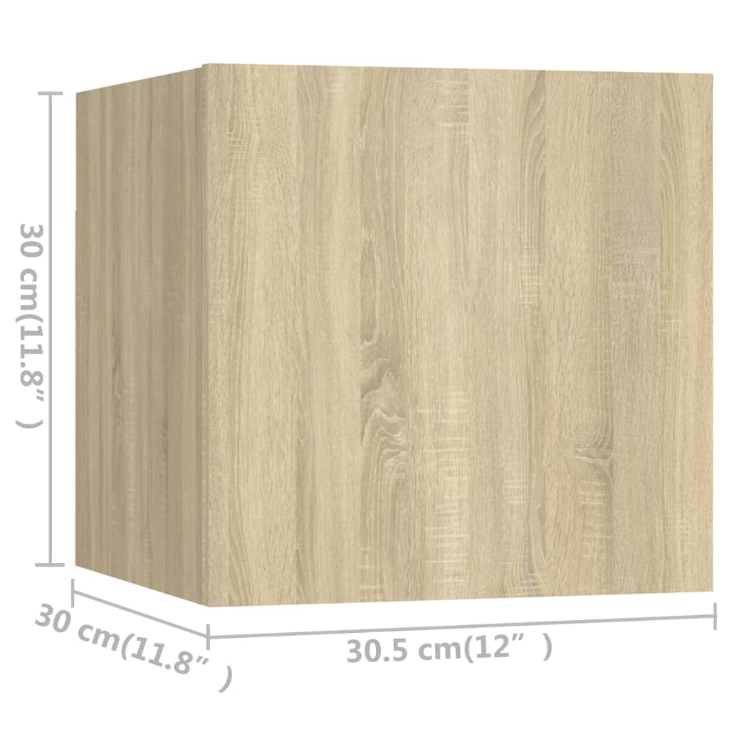 4-tlg. TV-Schrank-Set Weiß Holzwerkstoff