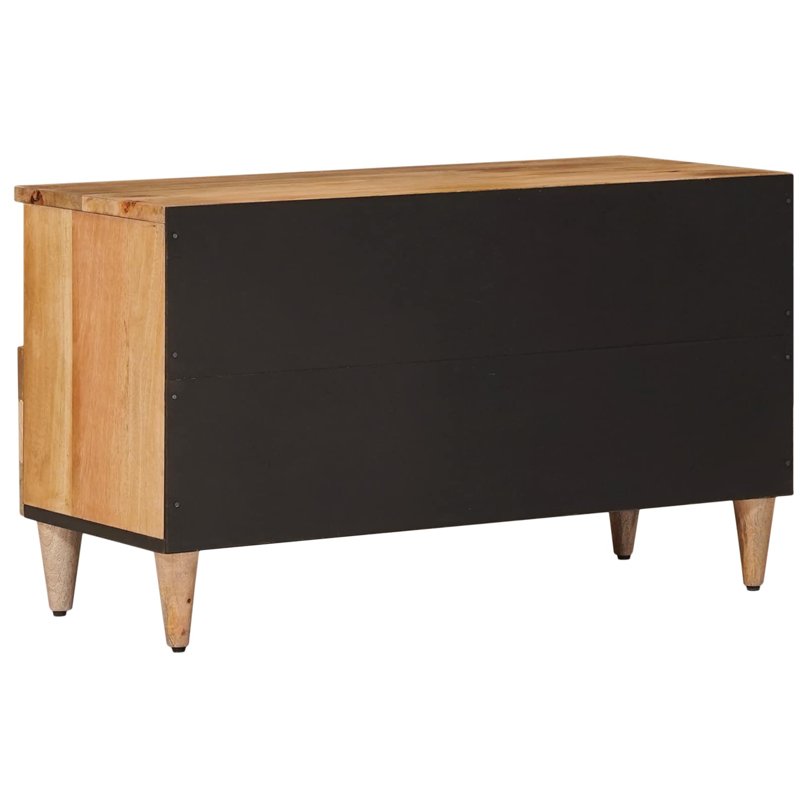 TV-Schränk mit Regal Walnuss 80 x 33 x 46 cm Massivholz Mango