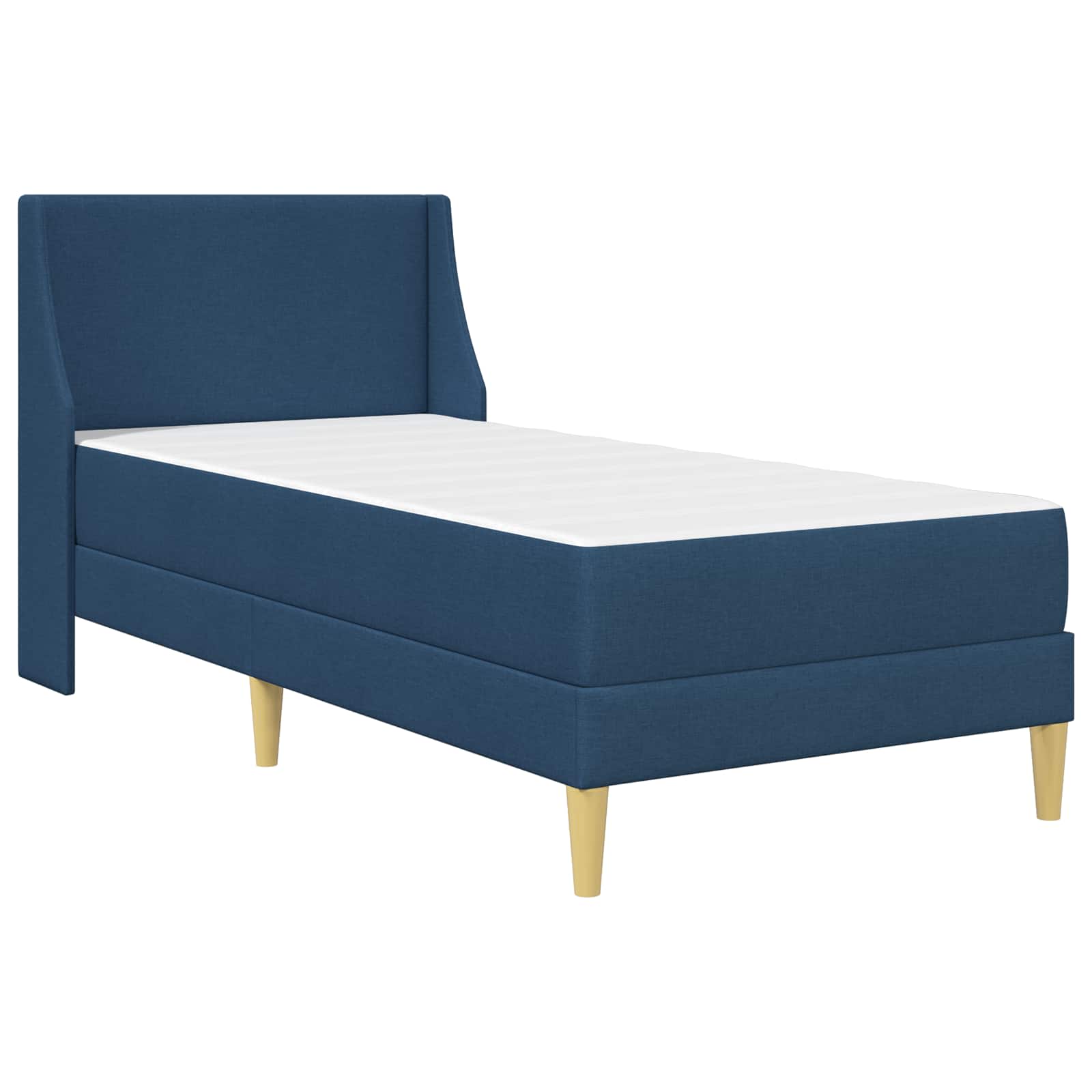 Bettgestell mit Matratze Hellgrau 80x 200 cm Polyester
