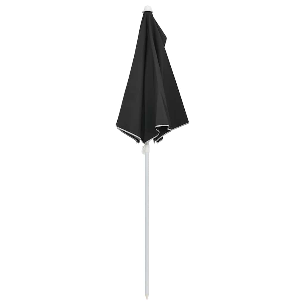 Halb-Sonnenschirm mit Mast 180x90 cm Anthrazit