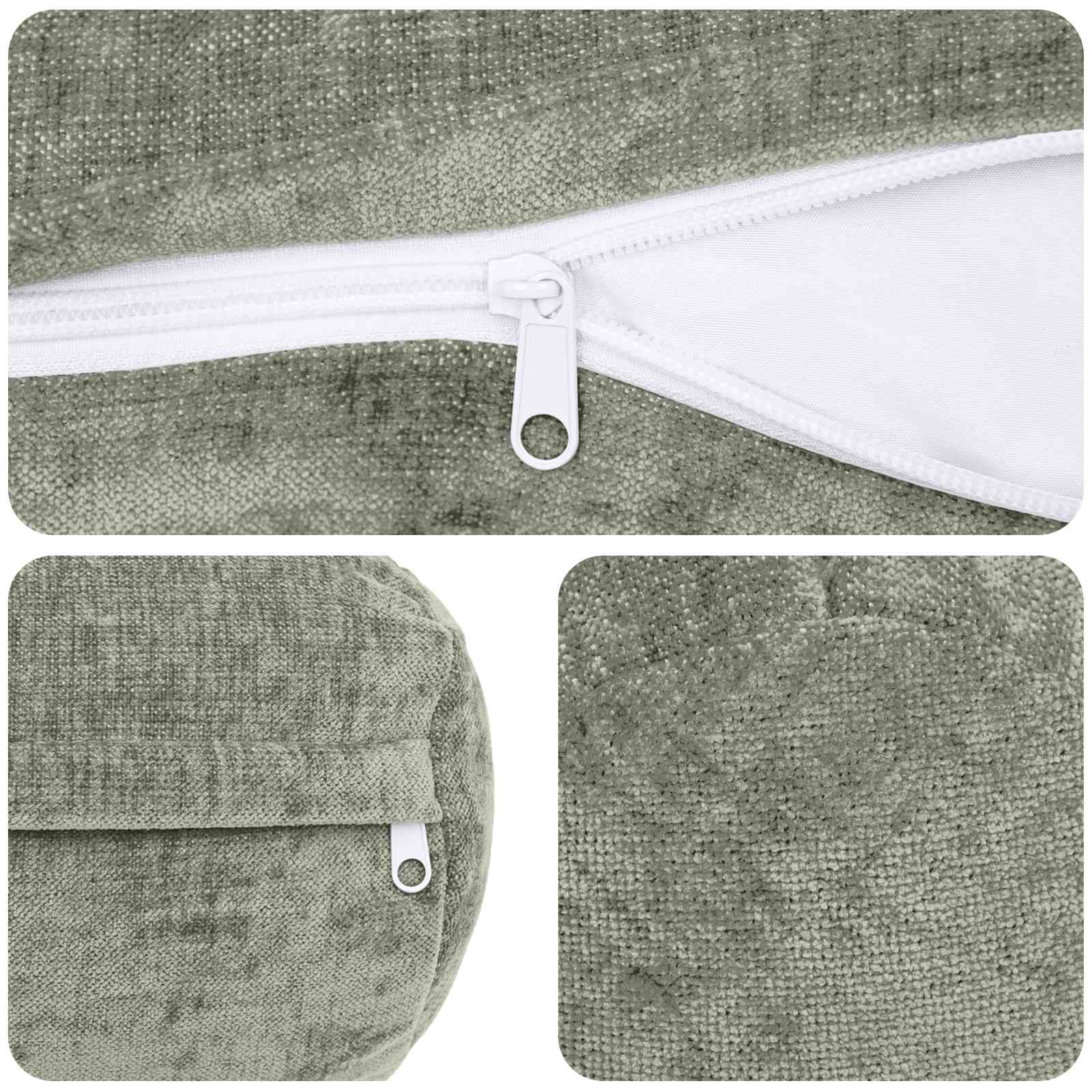 Kissenbezug 6 Stk. HEERLEN Dunkelgrau 30 x 30 cm Chenille-Stoff