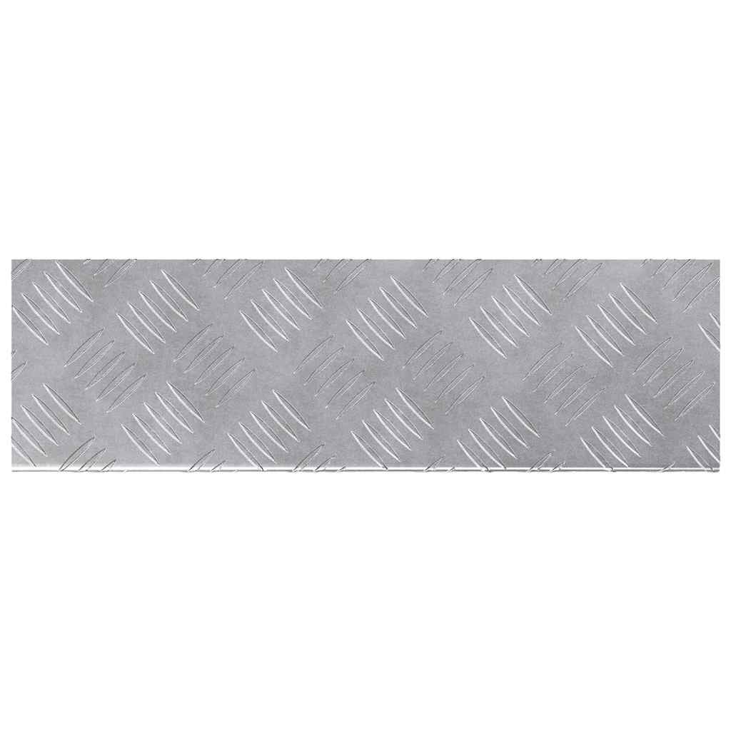 Treppe Tritt Halbmond 5 pcs Silber 60 x 18 x 2,5 cm Aluminium