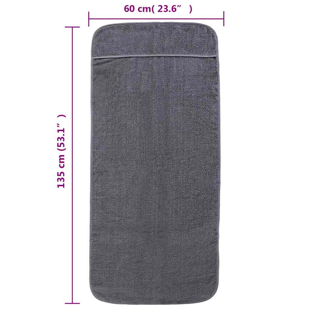 Strandtücher 4 Stk. Weiß 60x135 cm Stoff 400 GSM