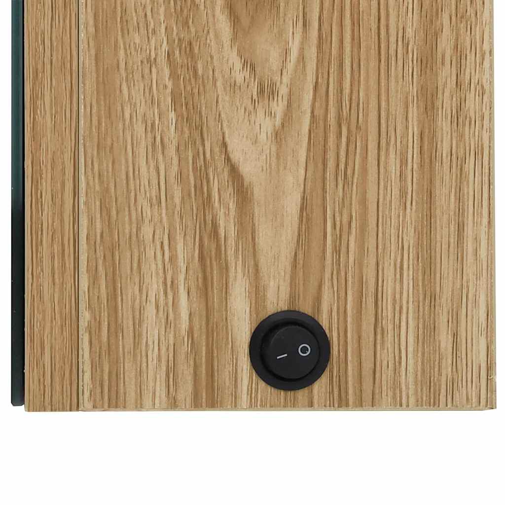 LED-Spiegelschrank fürs Bad Betongrau 80x12x68 cm