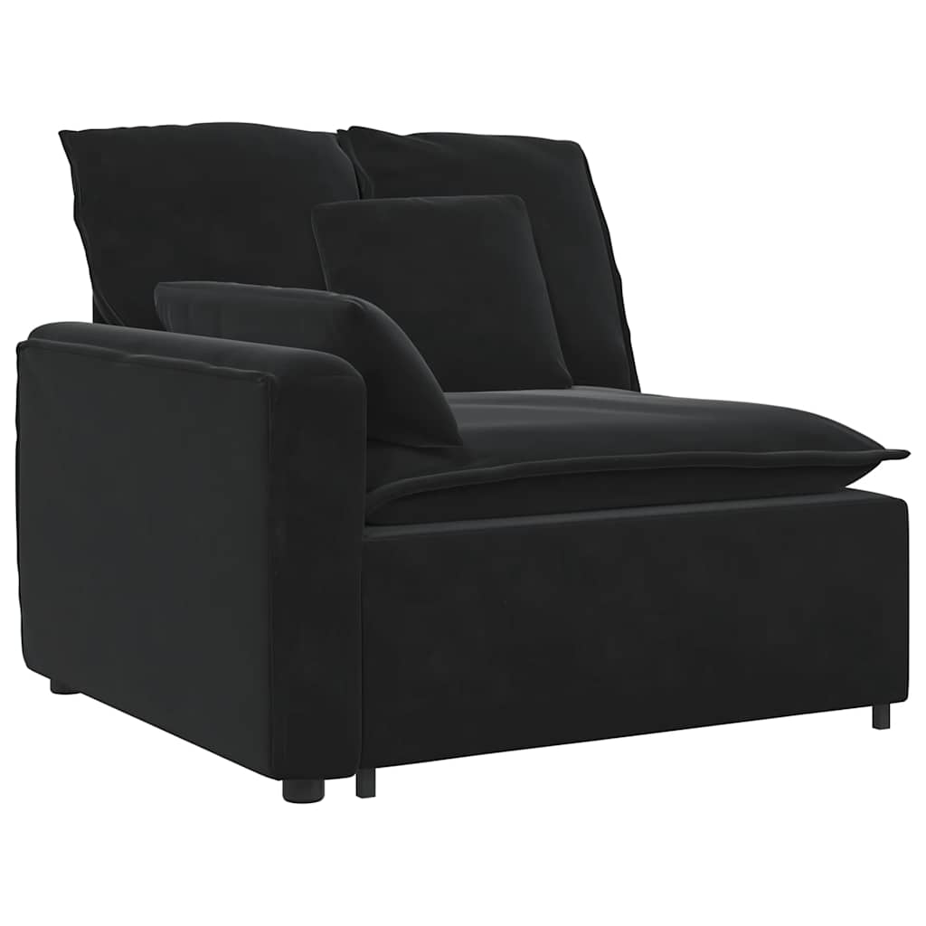 Modulares Sofa mit Kissen Samt Blau