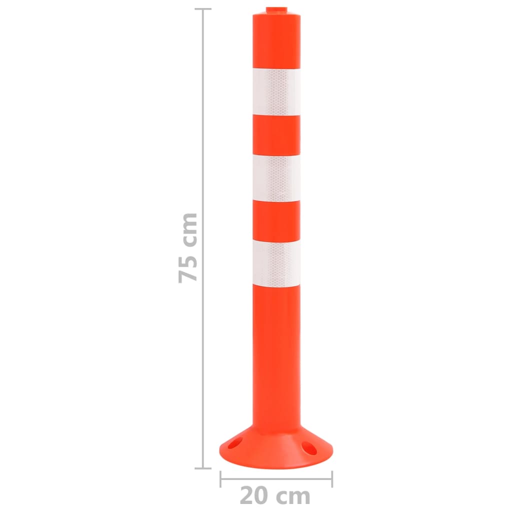 Verkehrspoller 5 Stk. Kunststoff 75 cm