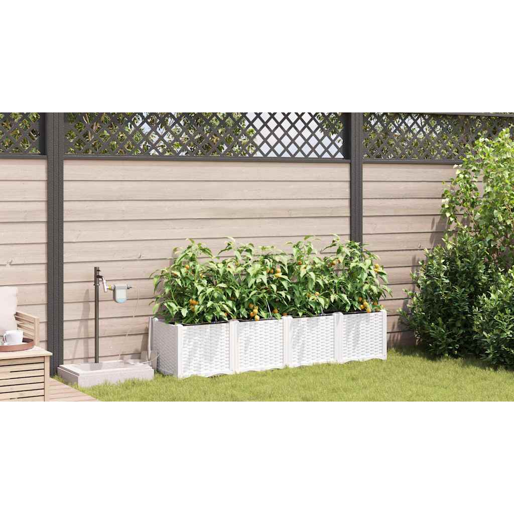Garten-Pflanzgefäß 4 Stk. Braun 160 x 40 x 22 cm PP