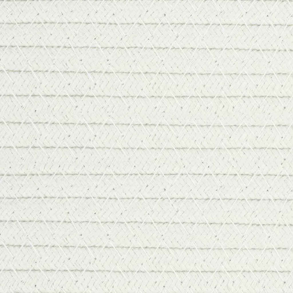 Aufbewahrungskorb Braun und Weiß Ø49x65 cm Baumwolle