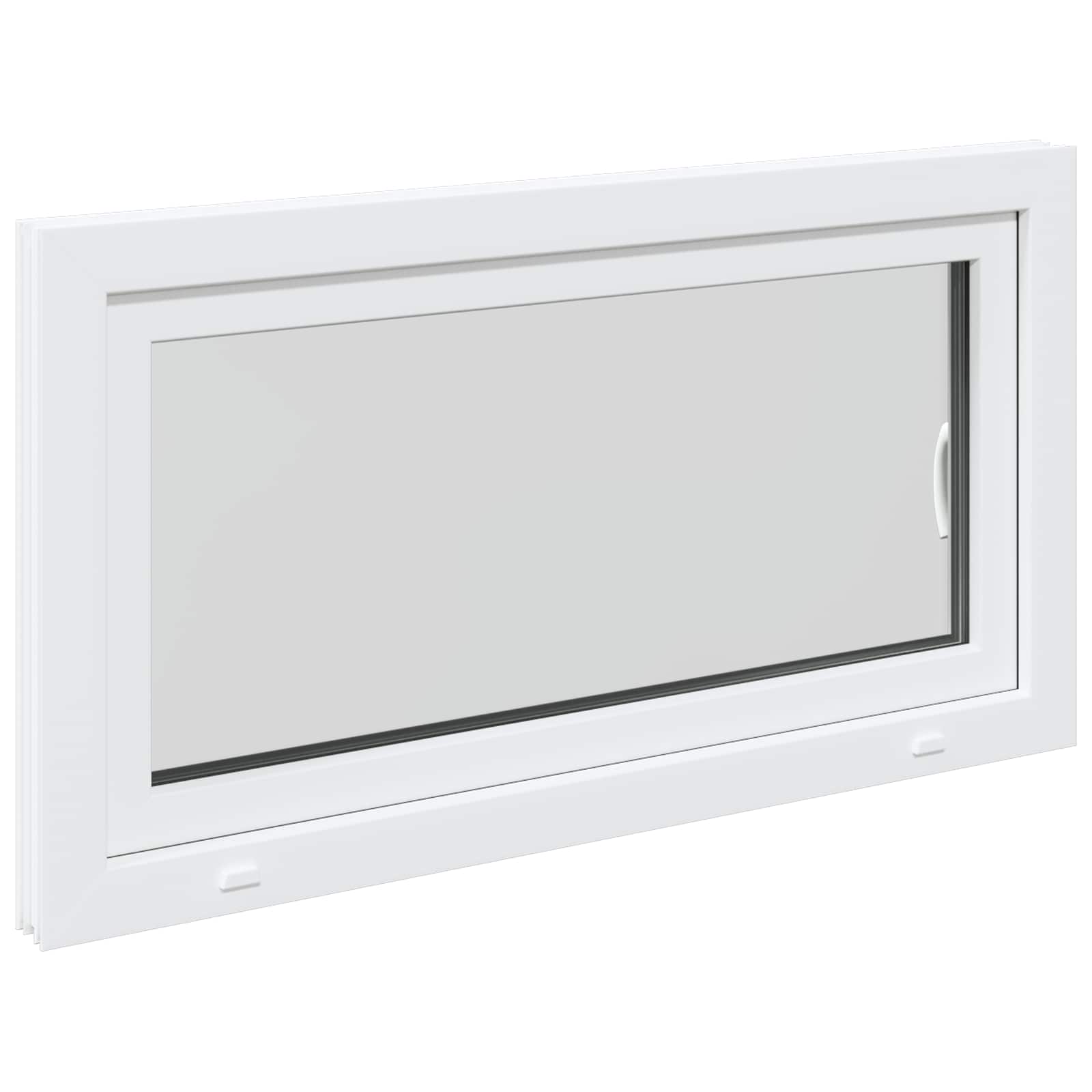 Kellerfenster RISOR 50 x 50 cm PVC und Glas Weiß