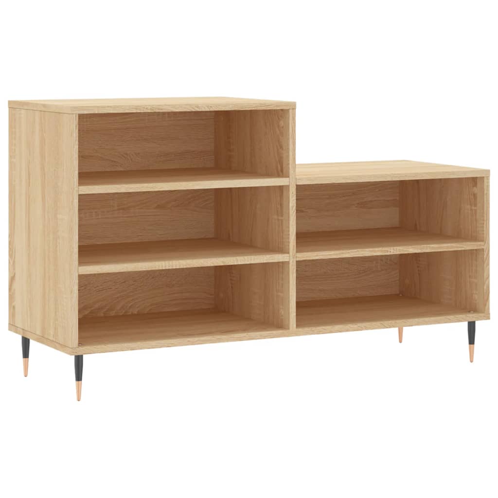 Schuhregal Schwarz 102x36x60 cm Holzwerkstoff