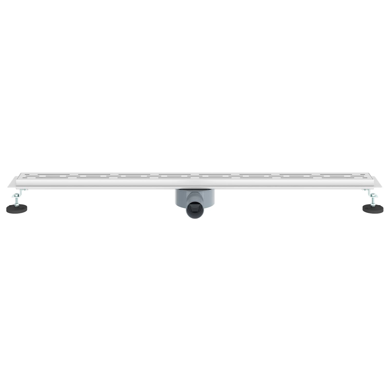 Duschabfluss mit Glashülle und 360° Siphon Schwarz 50 cm