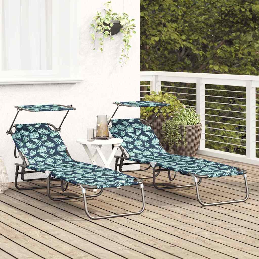 Klappbare Sonnenliege Blau 190 x 57 x 81 cm Oxford