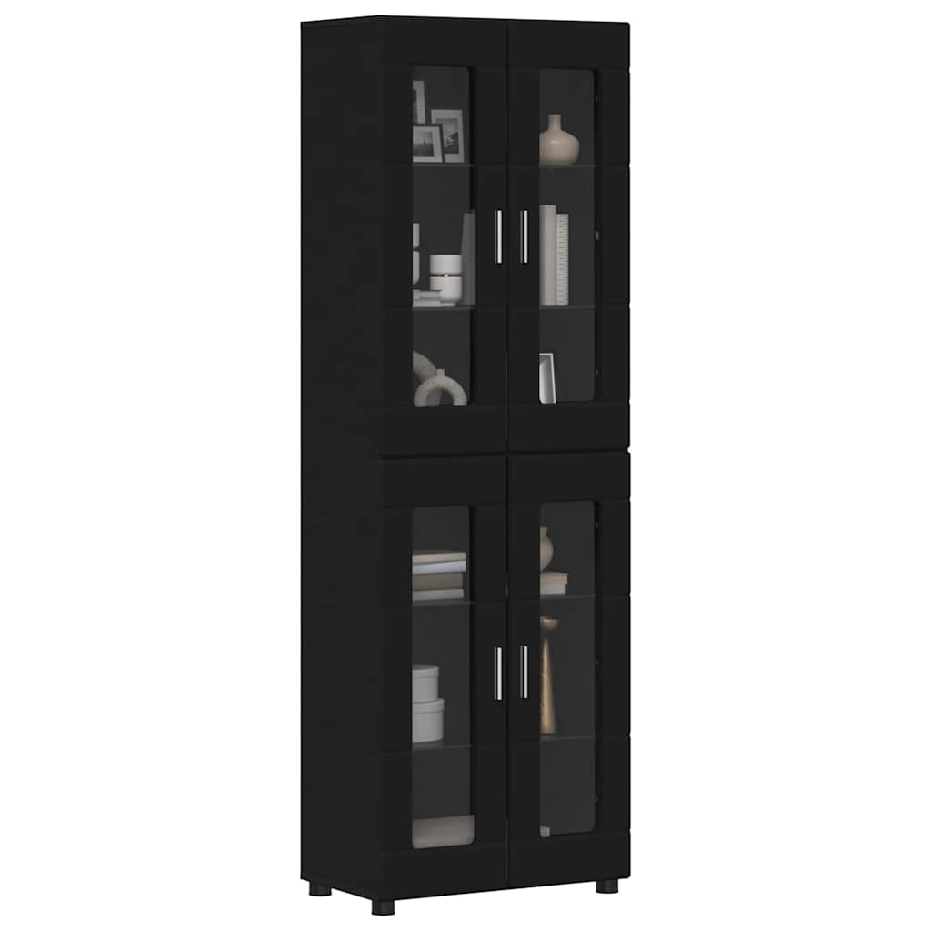 Highboard mit Regal FLORIN Weiß 60 x 35 x 182 cm Holzwerkstoff