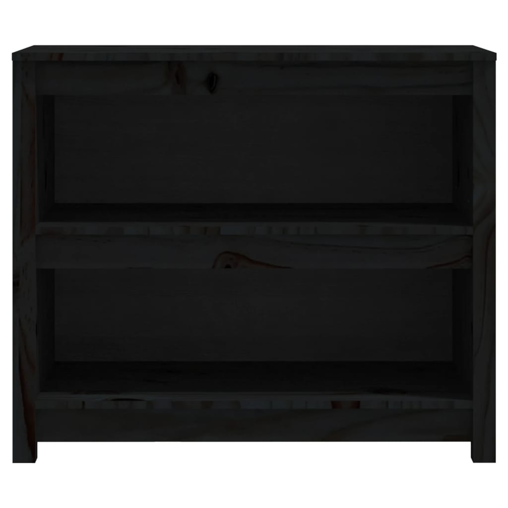 Bücherregal Grau 80x35x68 cm Massivholz Kiefer