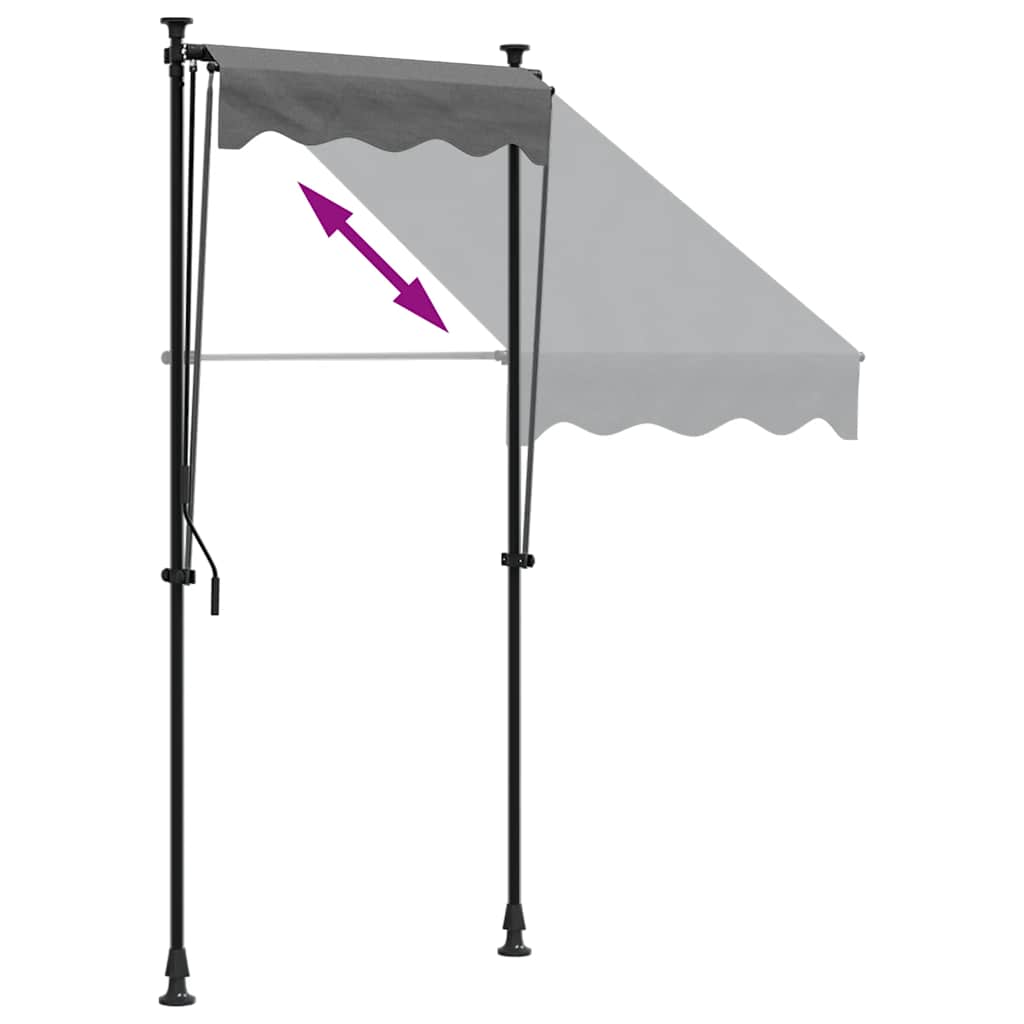 Einziehbare Markise Handbetrieben 150 cm Anthrazit