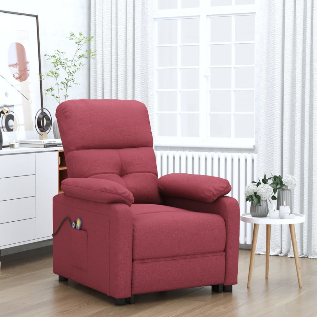 Massagesessel Elektrisch Dunkelgrau Stoff