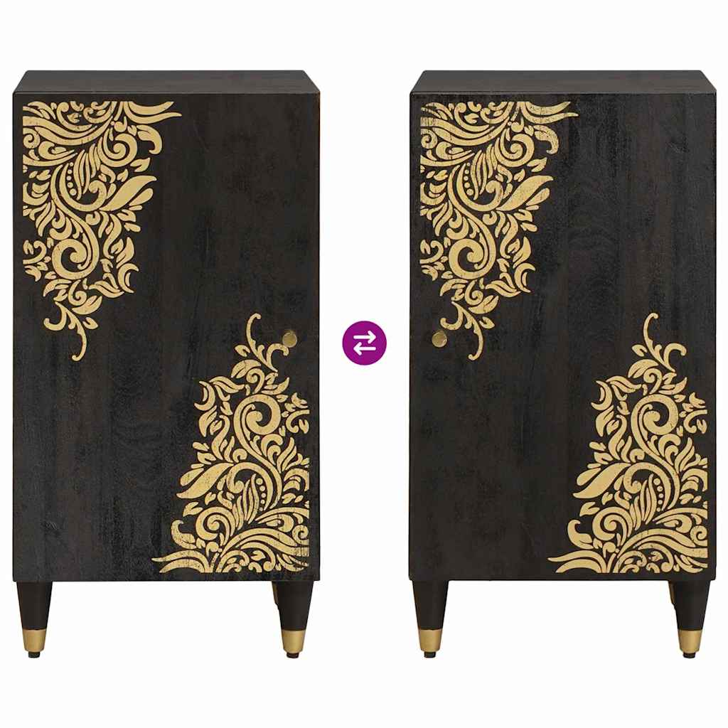 Sideboard mit Regal Braun 40 x 33 x 75 cm Massivholz Mango