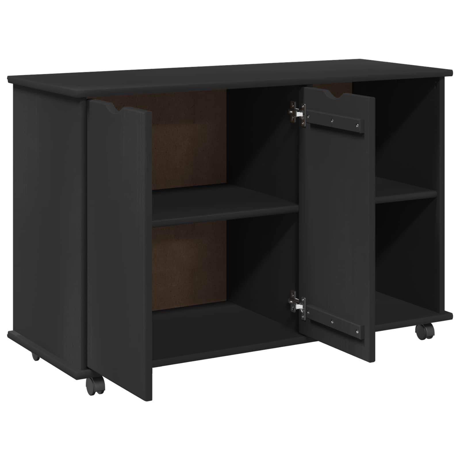 Rollschrank Honigbraun 100 x 39 x 65,5 cm Massivholz Kiefer