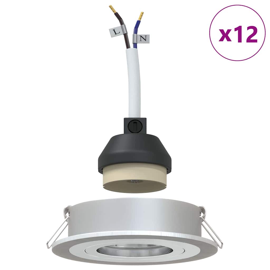Spotlight 6 pcs Weiß 9 x 9 x 2 cm Aluminium