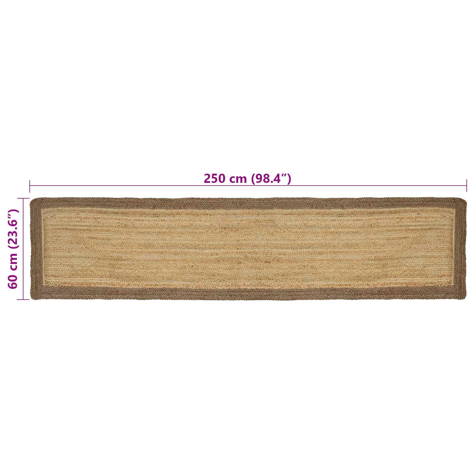 Bereichsteppiche Grau 60 x 110 cm Jute