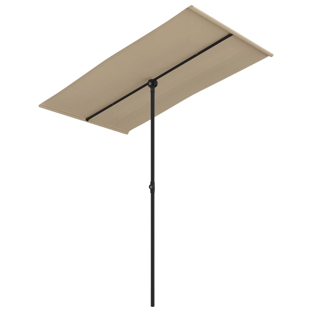 Sonnenschirm mit Aluminium-Mast 180x110 cm Bordeauxrot
