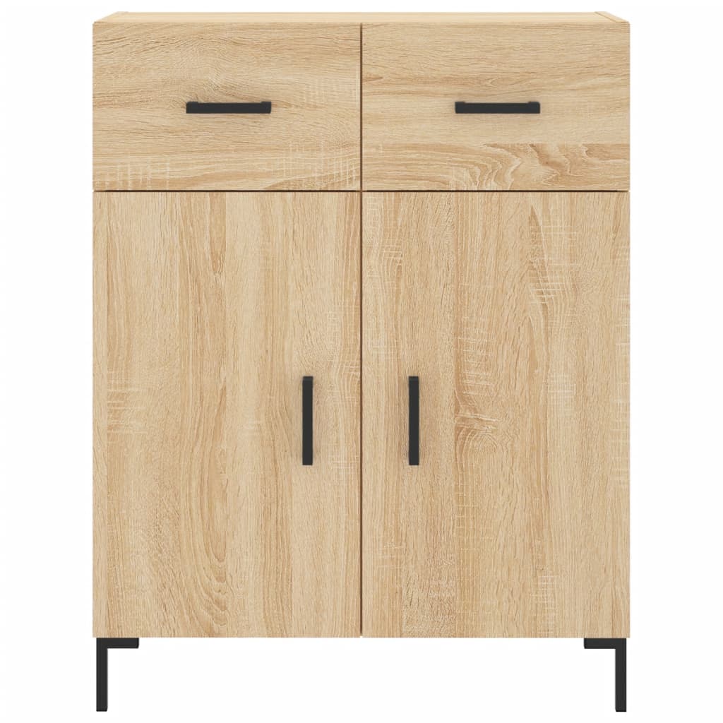 Highboard Betongrau 69,5x34x180 cm Holzwerkstoff