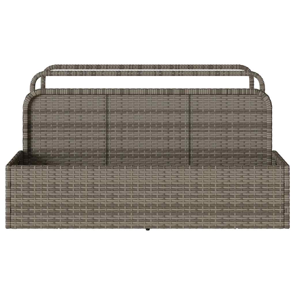 Pool Aufbewahrungsbehälter Schwarz 110x100x57 cm Poly Rattan