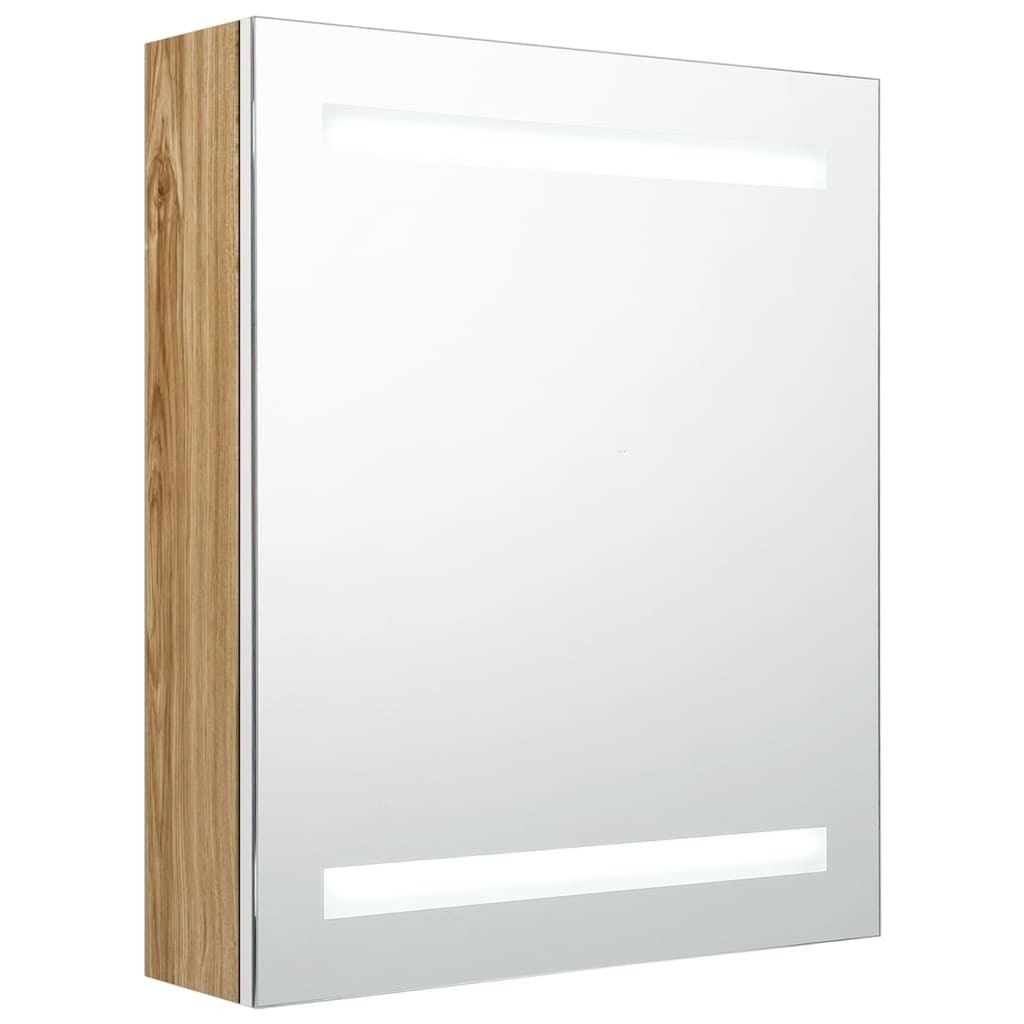 LED-Bad-Spiegelschrank Betongrau 50x14x60 cm