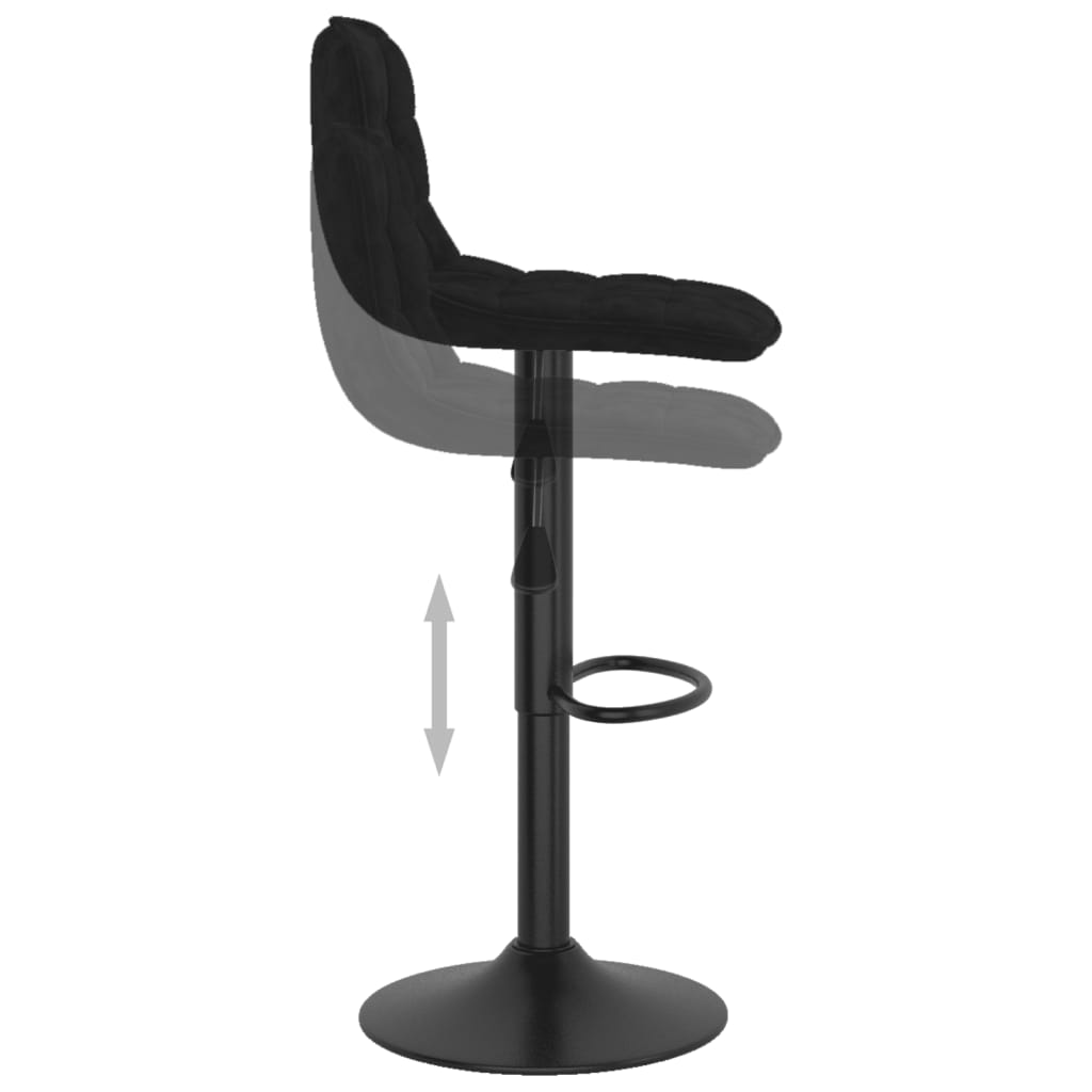 Barhocker 2 Stk. Hellgrün Samt