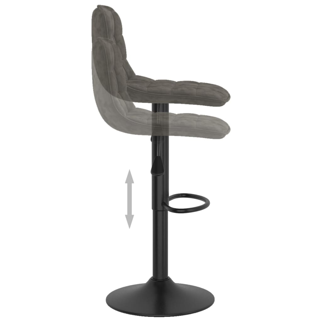 Barhocker 2 Stk. Hellgrün Samt