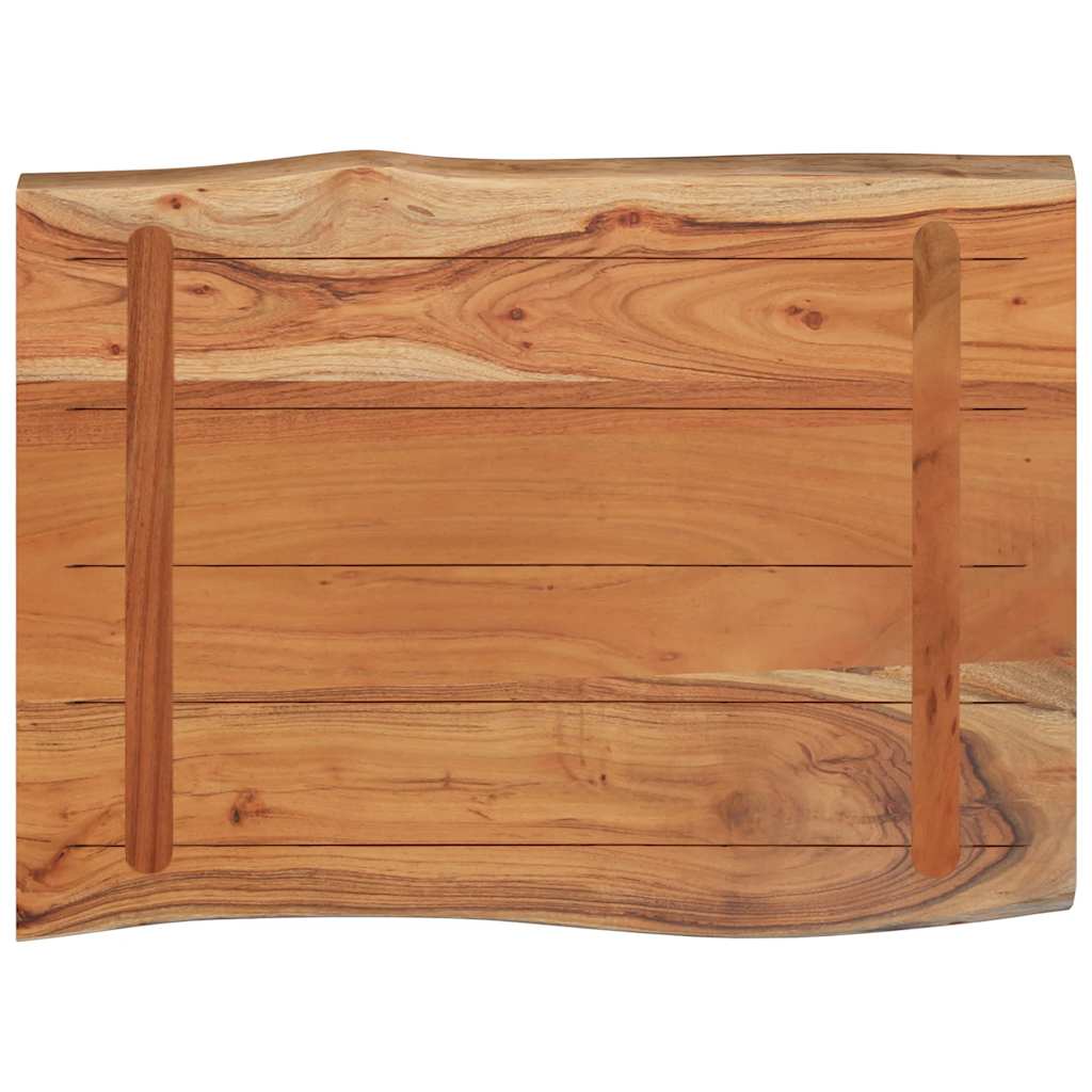 Tischplatte 40x40x2,5 cm Rechteckig Massivholz Akazie Baumkante