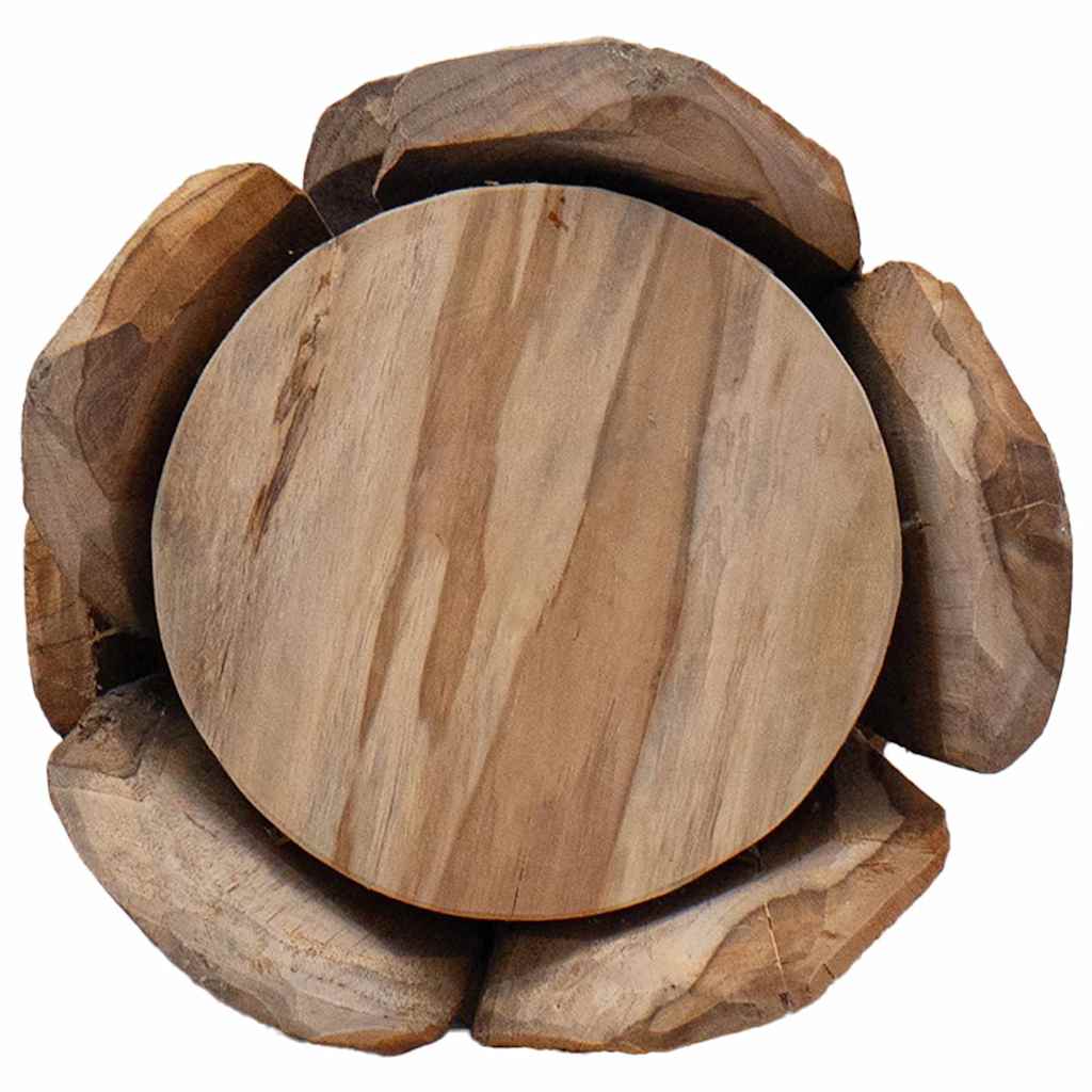 Weihnachtsbaum mit Ständer Braun 51 cm Massivholz Teak