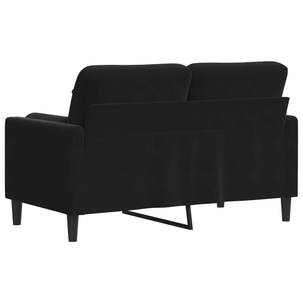 2-Sitzer-Sofa mit Zierkissen Hellgrau 120 cm Samt