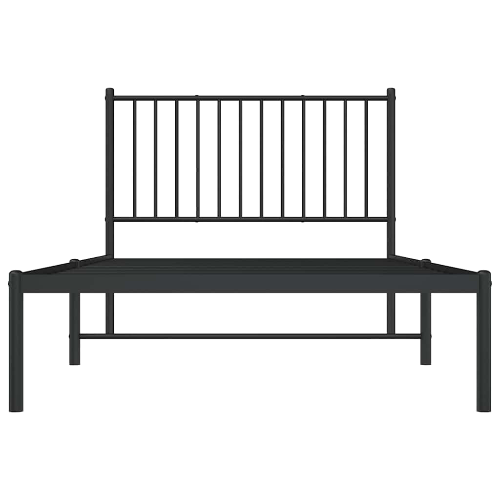 Bettgestell Metall Schwarz 75x190 cm
