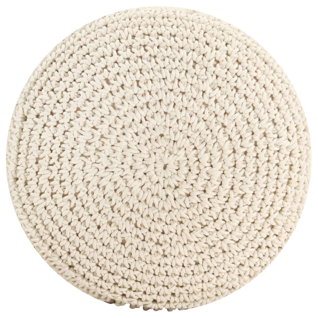 Makramee Sitzpuff Handgefertigt 45x30 cm Baumwolle