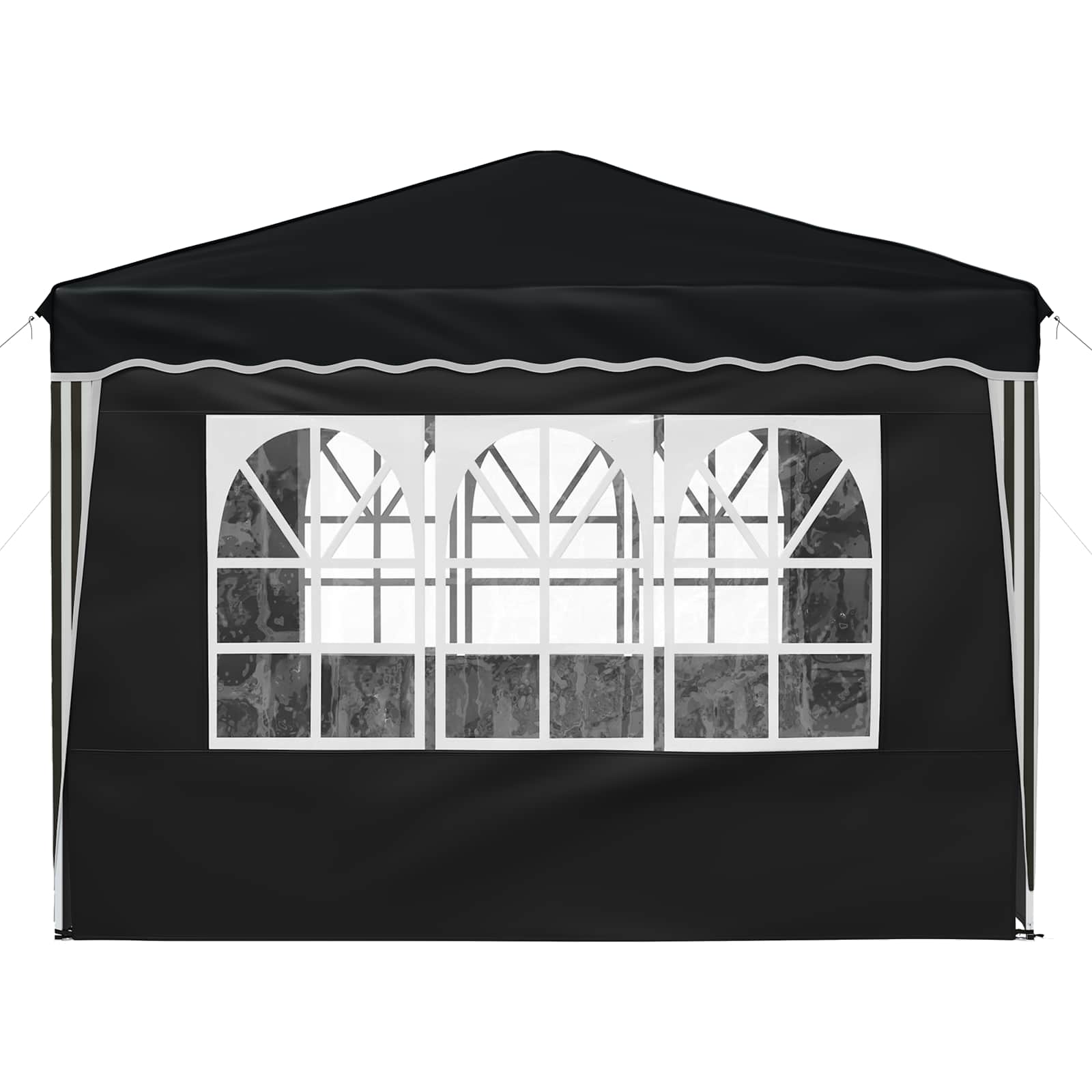 Pop-up Partyzelt 288 x 288 x 245 cm Creme Oxford-Stoff