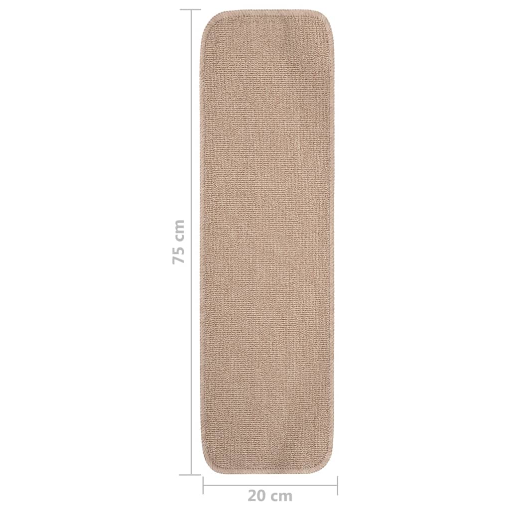 Antirutsch Stufenmatten 15 Stk. 60x25 cm Anthrazit Rechteckig