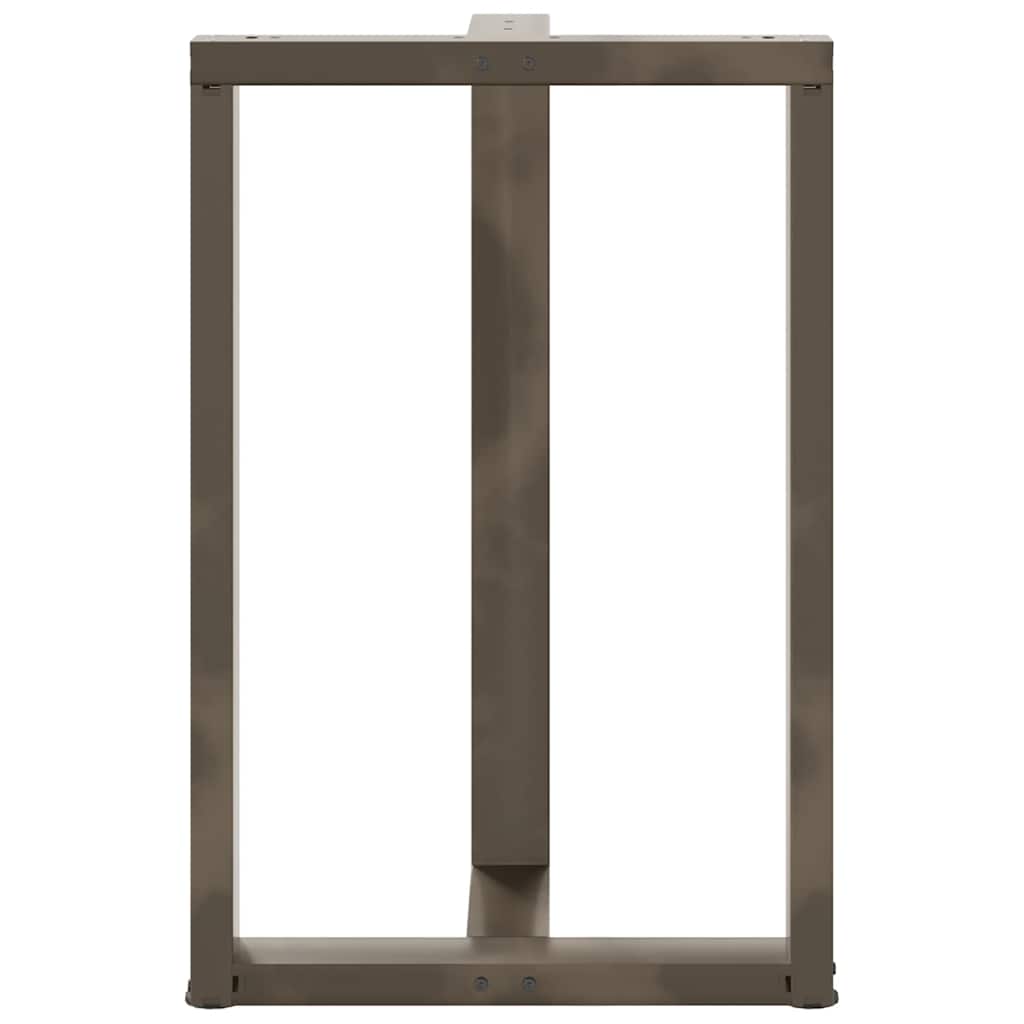 Couchtischbeine T-Form 2 Stk. Schwarz 30x25x(30-31) cm Stahl