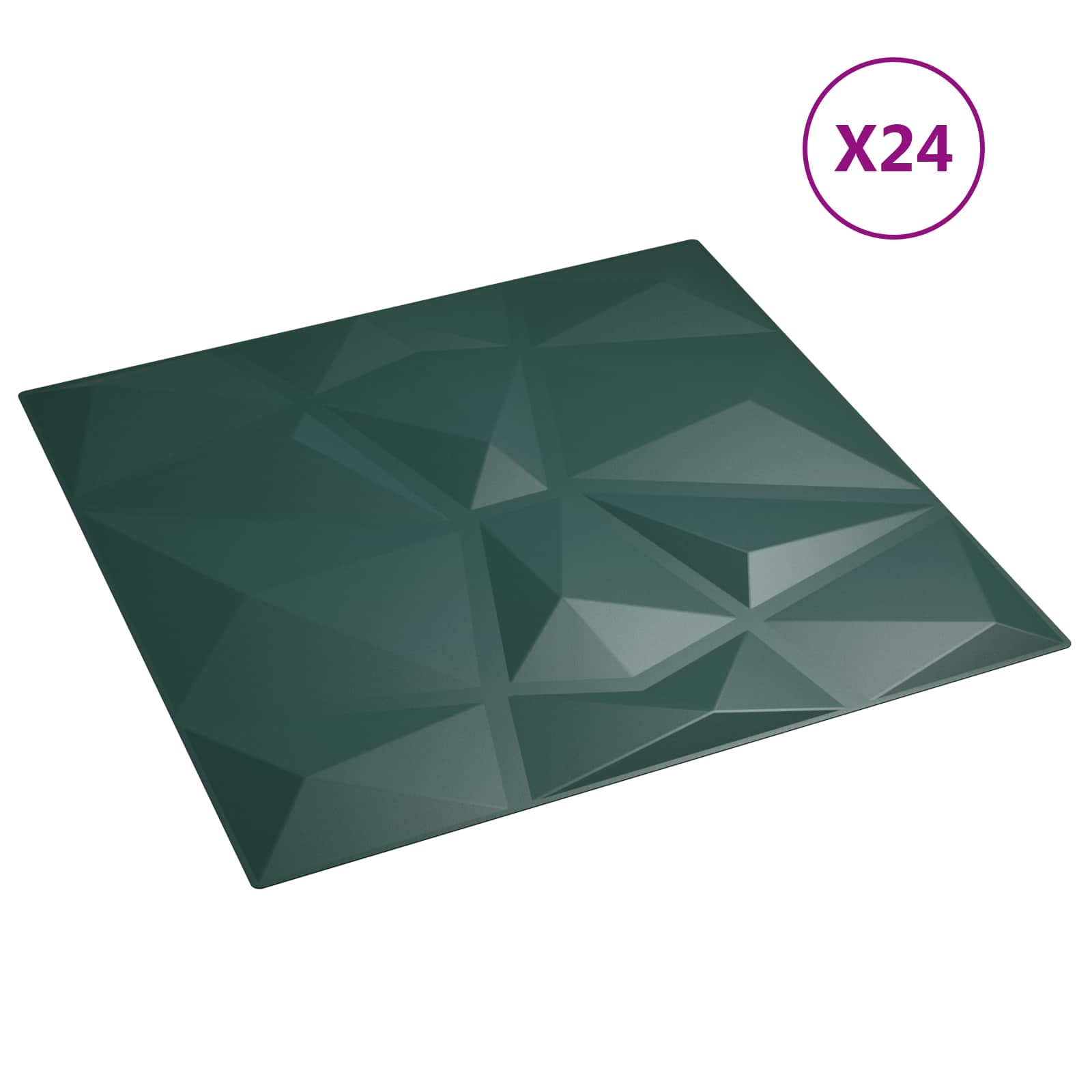 Wandpaneele 12 pcs Diamant Weiß 50 x 50 cm XPS Schaum